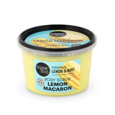 Organic Shop testradír, feszesítő, Lemon Macaron, citrom és menta, 250ml testradír