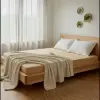  Organikus pamut jersey natúr színű gumis lepedő 160*220 cm alacsony matracra
