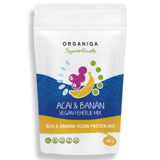  Organiqa bio acai-banán vegán fehérje 400 g vitamin és táplálékkiegészítő