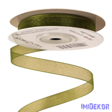  Organza szalag 10mm x 20m - Olivazöld dekorációs kellék