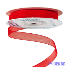  Organza szalag 10mm x 20m - Piros dekorációs kellék