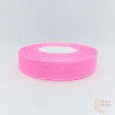  Organza szalag - 20 mm - közép pink dekorációs kellék