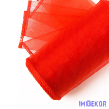  Organza szegett 12cm x 8,2m - Piros dekorációs kellék