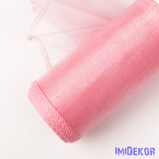 Organza szegett 12cm x 8,2m - Rózsaszín dekorációs kellék