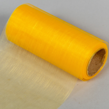 Organza tekercs 16 napsárga 12cmx10m dekorációs kellék