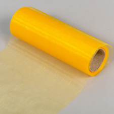  Organza tekercs 16 napsárga 15cmx10m dekorációs kellék
