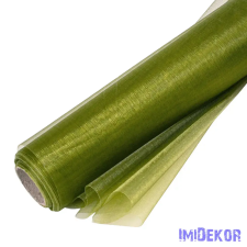  Organza tekercs 24cm x 10m - Olivazöld dekorációs kellék