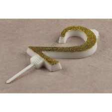  Óriás arany csillámos 2 számgyertya party kellék