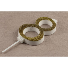  Óriás arany csillámos 8 számgyertya party kellék