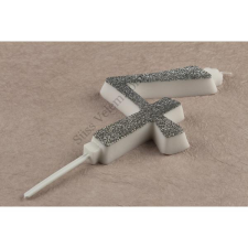  Óriás ezüst csillámos 4 számgyertya party kellék