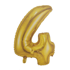  Óriás szám fólia lufi – 4 – Arany party kellék
