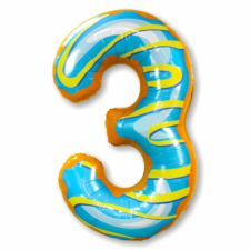  Óriás szám fólia lufi – Fánk – 3 party kellék