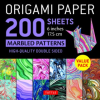  Origami Paper 200 sheets Marbled Patterns 6" (15 cm)