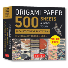 Origami Paper 500 sheets Japanese Waves Patterns 4" (10 cm) naptár, kalendárium