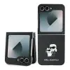  Original fliptok KARL LAGERFELD Saffiano Metal Pin KLHCZF6SAPKCNPK Samsung Galaxy Z Flip 6 fekete tok
