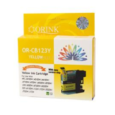 ORINK Brother LC123 tintapatron yellow ORINK (ORINK_BROLC123YE) nyomtatópatron & toner