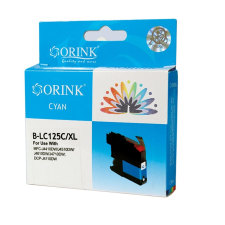 ORINK LC125XL utángyártott Brother tintapatron cián (BROLC125XLCY) (BROLC125XLCY) nyomtatópatron & toner