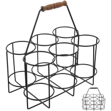 Orion fém / fa állvány sörösüvegekhez / pint 6 pozíció papírárú, csomagoló és tárolóeszköz