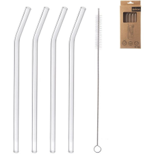 Orion Hajlított szálak 20 cm 4 db, boroszil. üveg + kefe konyhai eszköz
