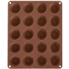 Orion Szilikon forma, kis muffinok, 20-as, barna