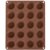 Orion Szilikon forma, kis muffinok, 20-as, barna (8592381178574)