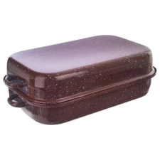 Orion zománcozott tepsi fedővel 2,9 L – téglalap alakú, tartós kivitel 127021 sütés és főzés