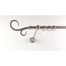  Orlando nikkel-matt 1 rudas fém karnis szett - 160 cm karnis, függönyrúd