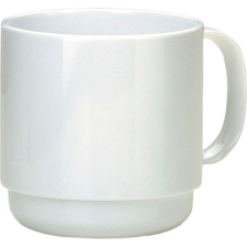 Ormanin Ornamin műanyag kávés bögre 250 ml, fehér üdítős pohár