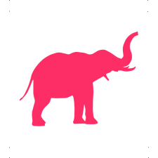  Ormányos elefánt autó matrica pink #612 matrica