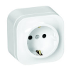 ORNO Földelt dugalj (2P+F), 1-es, falon kívüli, (16A/230V), IP20, fehér