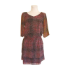 Orsay bordó mintás női ruha (méret: M)