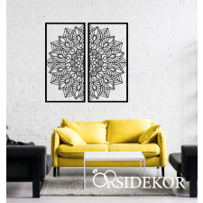 OrsiDekor 2 részes Mandala falikép fából grafika, keretezett kép