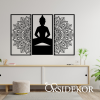 OrsiDekor 3 részes Buddha Mandala falikép fából