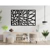 OrsiDekor 3 részes geometrikus virág falikép fából