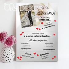 OrsiDekor AZ ÉN SZERELMEM Ajándék tábla dekorációs kellék