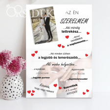 OrsiDekor AZ ÉN SZERELMEM Ajándék tábla dekorációs kellék