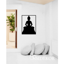 OrsiDekor Buddha falikép fából grafika, keretezett kép