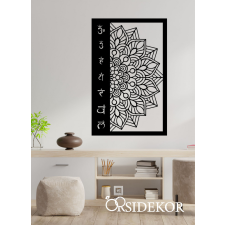 OrsiDekor Csakra-Mandala falikép fából grafika, keretezett kép