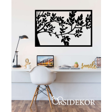 OrsiDekor Faág levelekkel falikép fából grafika, keretezett kép
