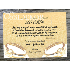 OrsiDekor HÁZASSÁGI ÉVFORDULÓS CSODA Ajándék tábla dekorációs kellék