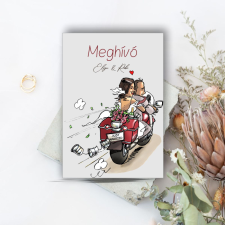 OrsiDekor Motoros esküvői meghívó dekorációs kellék