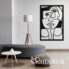 OrsiDekor Picasso ihlette falikép fából grafika, keretezett kép