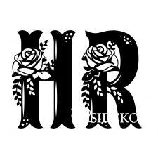 OrsiDekor Rózsa mintás fa monogram dekorációs kellék