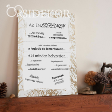OrsiDekor SZERELMEMNEK Ajándék tábla dekorációs kellék