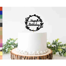 OrsiDekor Tortadísz Happy Birthday_ egyedi felirat dekorációs kellék