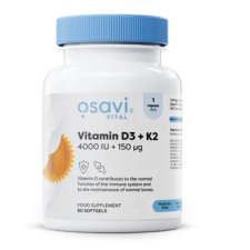 Osavi - D3-vitamin + K2, 4000 NE + 150 mcg, 60 db lágyzselé kapszula gyógyhatású készítmény