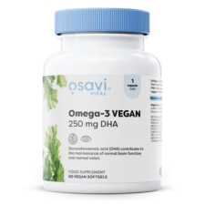 Osavi Omega-3 vegán, 250 mg DHA, 60 db lágyzselé kapszula étrend-kiegészítő vitamin és táplálékkiegészítő
