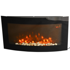 Osoam Elektromos kandalló 89x13x48 cm LED fali látványkandalló 7 különböző színnel kályha, kandalló