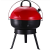 Osoam Grillsütő felnyitható fedeles gömbgrill hordozható faszenes BBQ piros-fekete