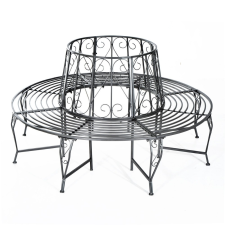 Osoam Kerti pad fém kerti ülőbútor kör alakú 160x90 cm kerti bútor